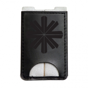 PRA82  Genuine Leather Smartphone Cardholder - Black