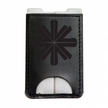 PRA82  Genuine Leather Smartphone Cardholder - Black