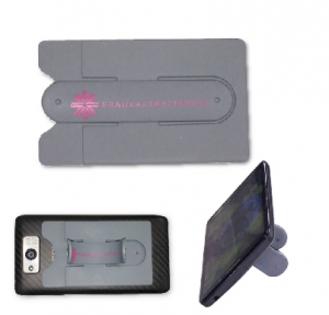PRA80  Silicone Stand & Smart Wallet - Grey